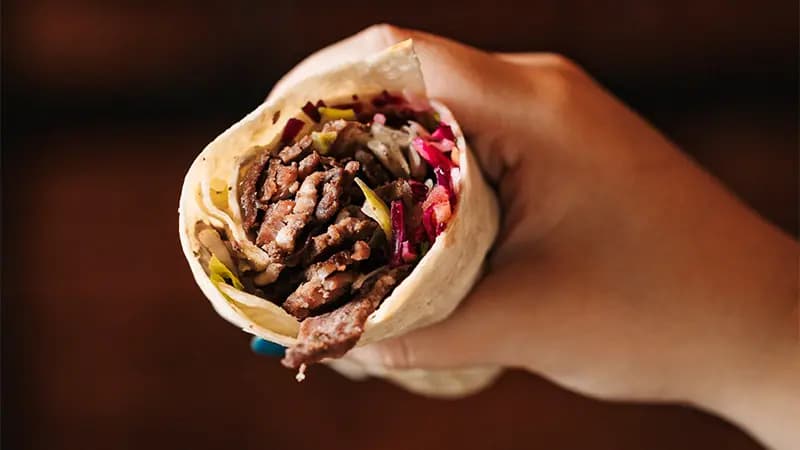 Inside Kebab Factory kitchen, fresh Turkish food preparation