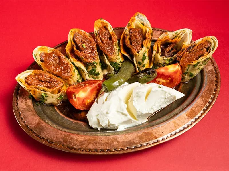 Inside the Kebab Factory kitchen, preparing authentic Turkish kebabs